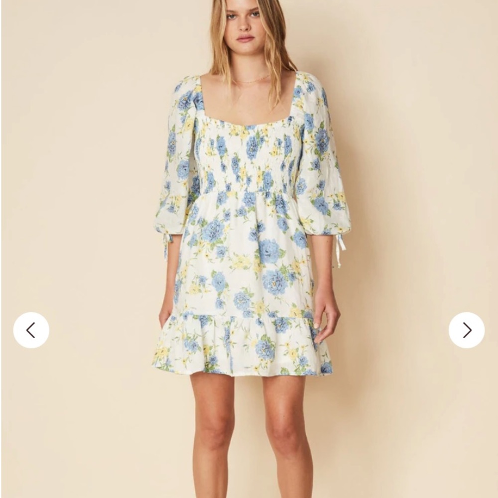 Romina Mini Dress Velma Floral Blue